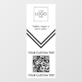 QR Code Venster Decal Uw Logo Grote Venster Cling (Vel)