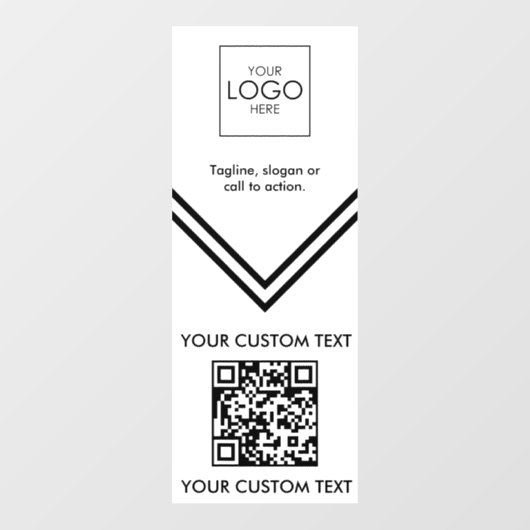 QR Code Venster Decal Uw Logo Grote Venster Cling (Vel)