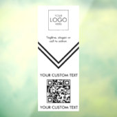QR Code Venster Decal Uw Logo Grote Venster Cling (Vel 3)