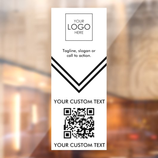 QR Code Venster Decal Uw Logo Grote Venster Cling (Vel 2)