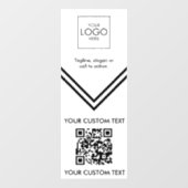 QR Code Venster Decal Uw Logo Grote Venster Cling (Vel)