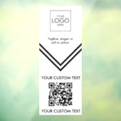 QR Code Venster Decal Uw Logo Grote Venster Cling (Vel 3)