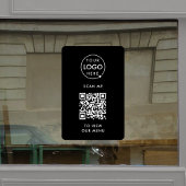 QR-code venster sticker | Menu vinyl sticker bord