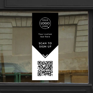 QR-code venster sticker Zakelijk zwart vinyl sti