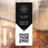 QR-code venstersticker | Zakelijk zwart vinyl stic Raamsticker (Vel 2)