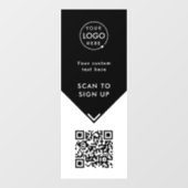QR-code venstersticker | Zakelijk zwart vinyl stic Raamsticker (Vel)