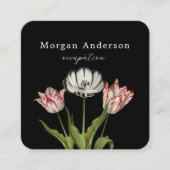 QR-code ventilatorzwart vierkant Visitekaartje (Voorkant)