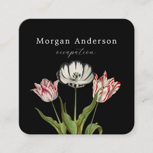 QR-code  ventilatorzwart vierkant Visitekaartje (Voorkant)