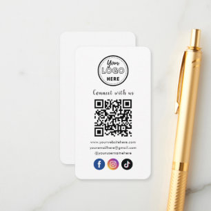 QR Code Verbind met ons Facebook TikTok Informatiekaartje