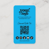 QR Code Verbind met ons Social Media Cool Verticaa Visitekaartje (Voorkant)