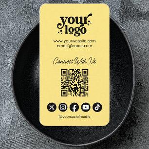 QR Code Verbind met ons Social Media Cool Verticaa Visitekaartje