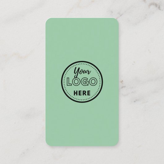 QR Code Verbind met ons Social Media Mint Green Visitekaartje (Achterkant)