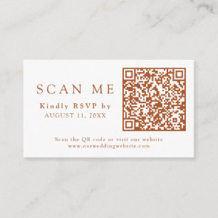 QR Code verbrand Oranje huwelijk RSVP Informatiekaartje