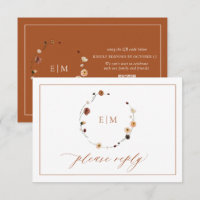 QR Code verbrand Sinaasappel bloemkolen monogram R