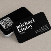 QR code vet modern minimalistisch professioneel zw Visitekaartje