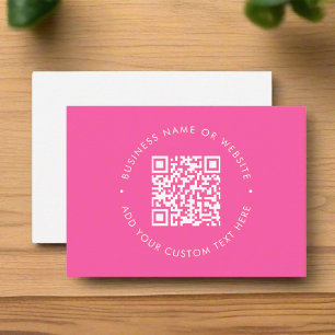QR Code Vet Roze Professioneel Stijlvol Visitekaartje