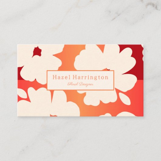 QR Code Vetgedrukte Bloemen Visitekaartje Reds Sin (Voorkant)