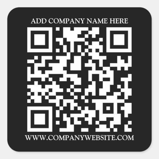 QR-CODE VIERKANTE STICKER (Voorkant)