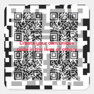 QR-code Vierkante Sticker