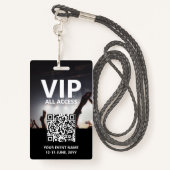 Qr Code VIP Alle toegangspas Aangepaste gebeurteni Badge (Achterkant met draagriem)