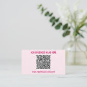 QR Code Visitekaartje Aangepaste tekst en uw kleur (Staand voorkant)