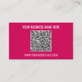 QR Code Visitekaartje Aangepaste tekst en uw kleur (Achterkant)