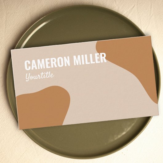 QR code visitekaartje, Beige stoffige goud minimal Visitekaartje