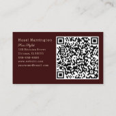 QR Code Visitekaartje Bloemen Hand getrokken Burga (Achterkant)