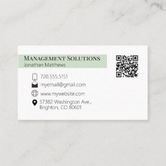 QR code Visitekaartje Lichtgroen