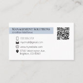 QR code Visitekaartje Steele Blue (Voorkant)