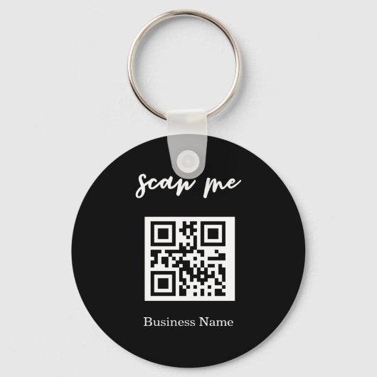 QR Code Visitekaartje Uw Logo Aangepaste Sleutelha Sleutelhanger (Voorkant)