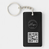 QR Code Visitekaartje Uw Logo Aangepaste Sleutelha Sleutelhanger (Voorkant)