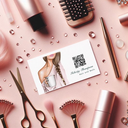 QR-code visitekaartje voor haarstylist en nagelsty