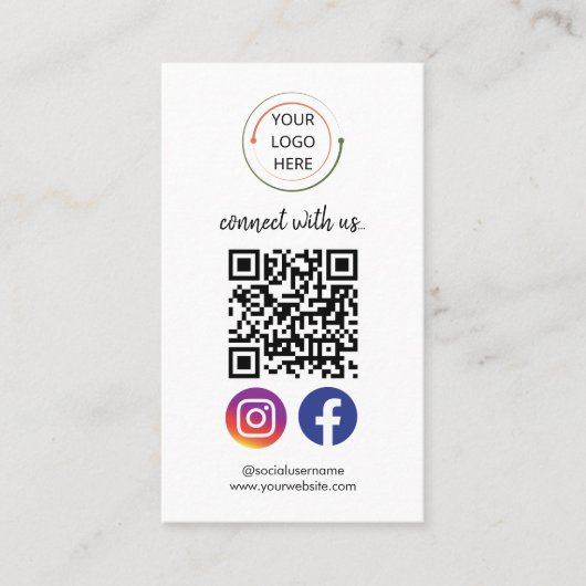 QR-code Visitekaartje | Wit (Voorkant)
