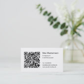 QR-Code Visitenkarten Visitekaartje (Staand voorkant)