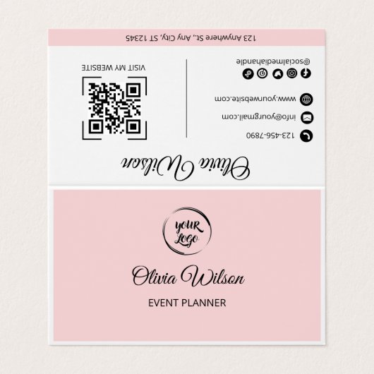 QR Code Visiter mon site Internet Carte de visite  (Extérieur déplié)