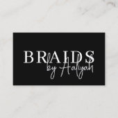 QR Code Vlechten Haarstylist Moderne Typografie Visitekaartje (Voorkant)