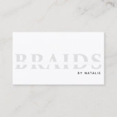 QR Code Vlechten Schoonheidssalon Vlechten Haarsty Visitekaartje (Voorkant)