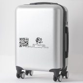 QR Code Vlinders Bedrijfsnaam Auto Decal Sticker (Koffer)