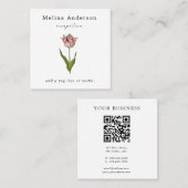 QR-code Vloervierkant Visitekaartje (Voorkant / Achterkant)