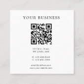 QR-code Vloervierkant Visitekaartje (Achterkant)