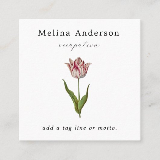 QR-code Vloervierkant Visitekaartje (Voorkant)