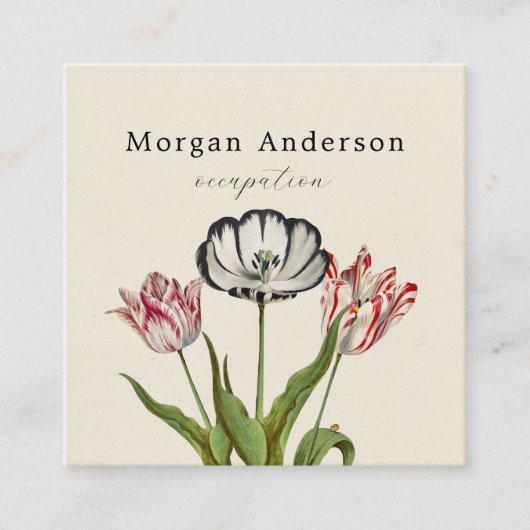 QR-code Vloervierkant Visitekaartje (Voorkant)