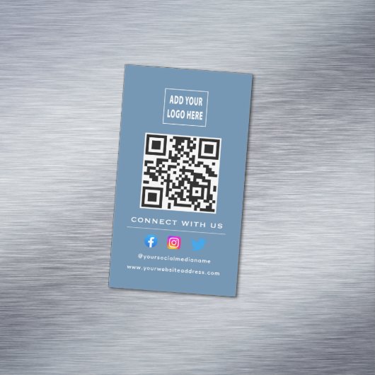 QR-code volgt scannen om verbinding te maken met o Magnetisch Visitekaartje (Voorbeeld)