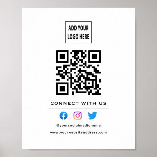 QR-code volgt scannen om verbinding te maken met o Poster (Voorkant)