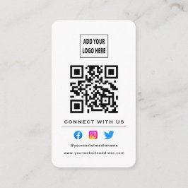 QR-code volgt scannen om verbinding te maken met o Visitekaartje