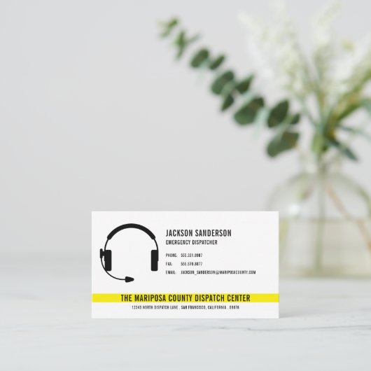 QR-code voor aangepaste Dispatcher Emergency Servi Visitekaartje (Staand voorkant)
