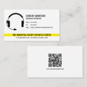 QR-code voor aangepaste Dispatcher Emergency Servi Visitekaartje (Voorkant / Achterkant)