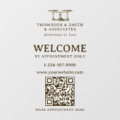 QR-code voor afspraak advocaat juridisch professio Raamsticker (Vel)