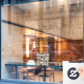 QR-code voor afspraak advocaat juridisch professio Raamsticker (Cafe Raam)